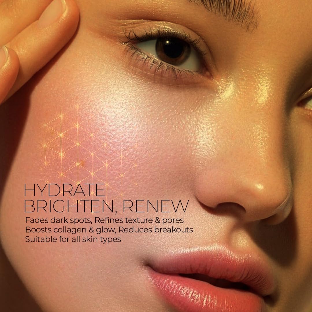 POISE COSMETICS 24K Golden Radiance Serum, Niacinamide and Vitamin C Serum for Vibrancy and Hydration, Helps Even Skin Tone for a Youthful Glow (0.5 fl oz)